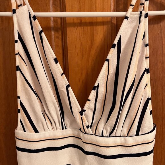 White Stripped Jumpsuit - Picture 3 of 4